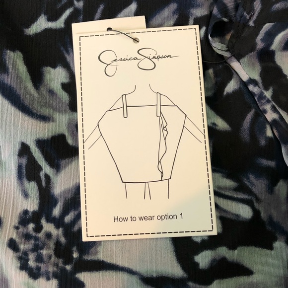 Floral Flutter Top by Jessica Simpson, Size L - Picture 7 of 8